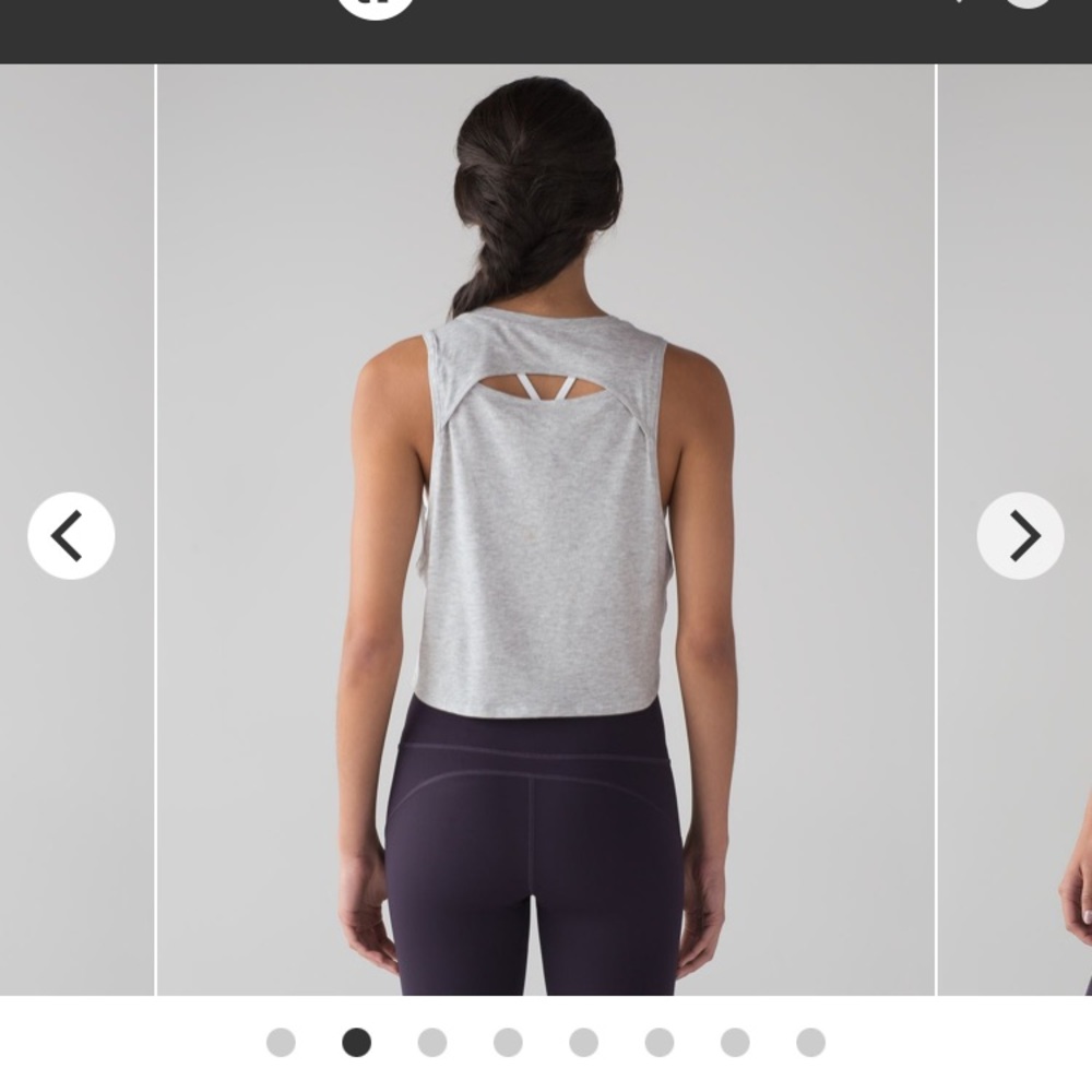 Lululemon Cut Back Crop Tank Size 2